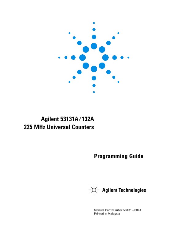 53131A/132A Universal Counter Programming Guide | Keysight